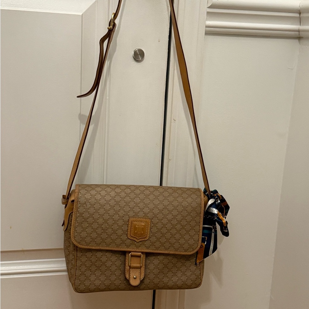 Vintage EUC Celine Macadam Crossbody Bag PVC Leather - Picture 5 of 15